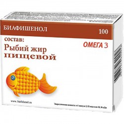 Рыбий жир Биафишенол пищевой 100 шт. капс. 0.3 г